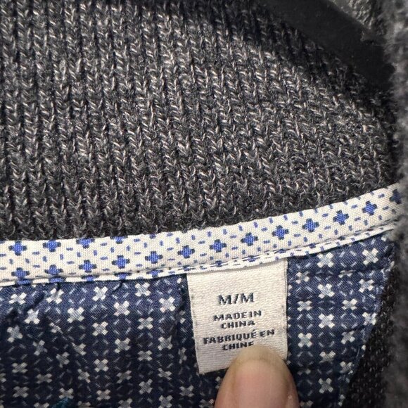 Robert Graham half zip dark grey mens size medium pull over sweater - Picture 3 of 6